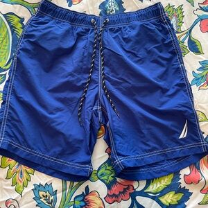 Nautica swim trunks tie waist
